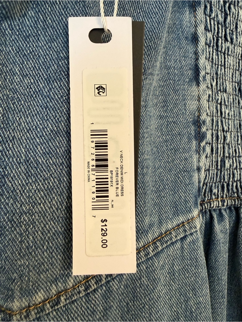 STEVE MADDEN Forever Blue Women's Harley Cotton Smocked-Back Dress - Picture 10 of 12